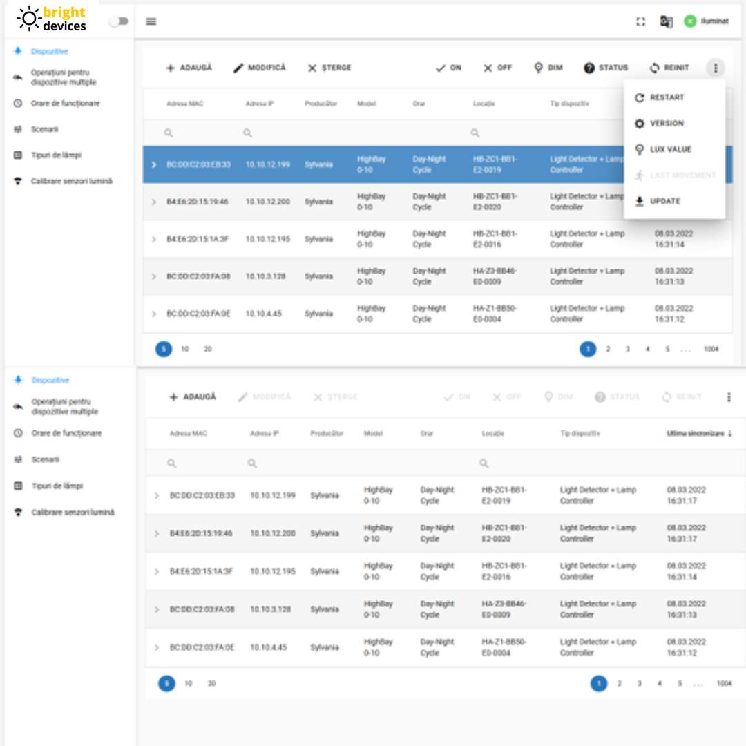 software sistem telegestiune bight devices preview